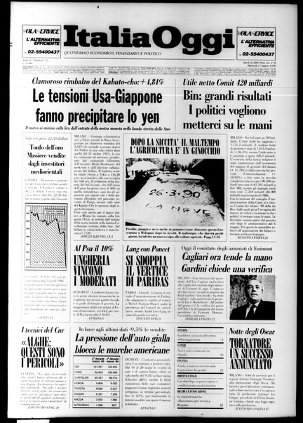 Italia oggi : quotidiano di economia finanza e politica